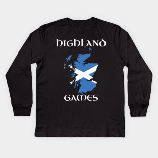 Highland Games Scotland Kids Long Sleeve T-Shirt